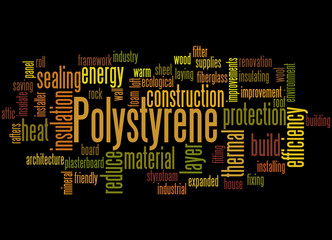 Polystyrene, word cloud concept 2