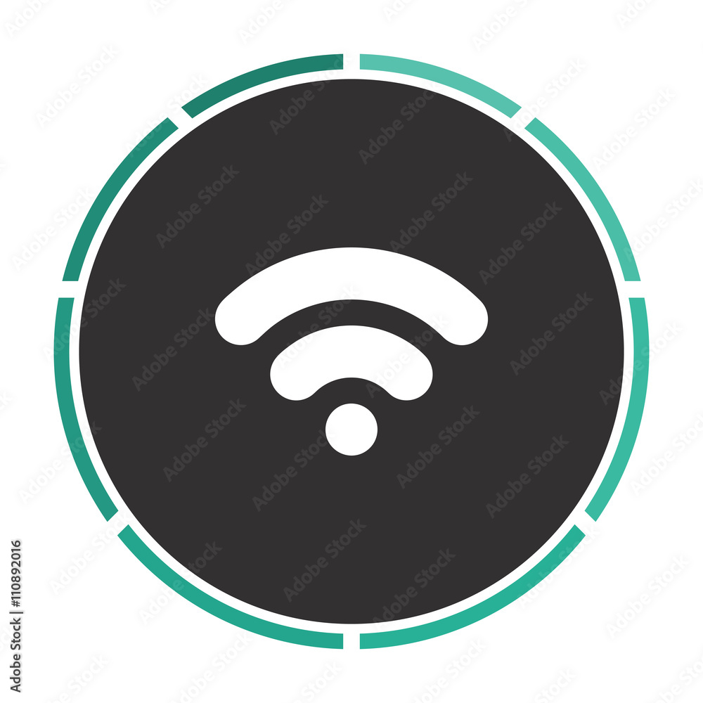 Poster wifi signal computer symbol