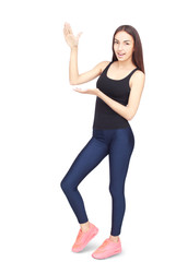 Portrait of smiling fitness young woman