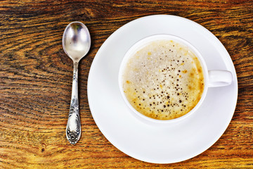 Cup of Coffee in Retro Vintage Style