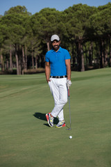 Fototapeta premium golf player portrait at course
