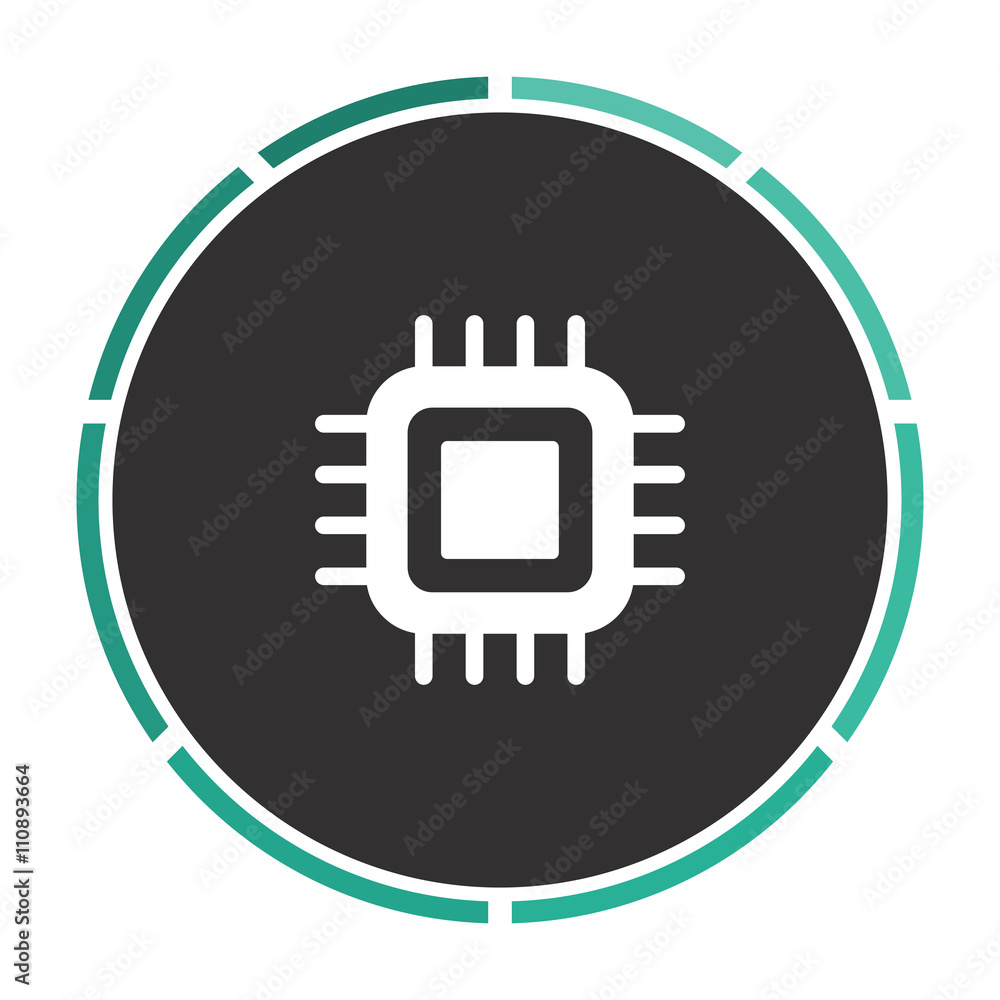Poster cpu computer symbol