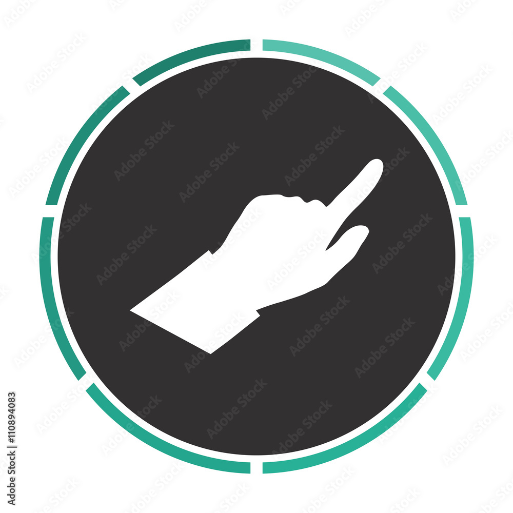 Poster hand cursor computer symbol