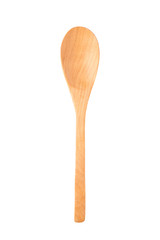 Wooden spoon on isolated background