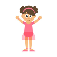 little girl ballerina vector