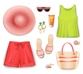 Women Beach Clothing Accessories Set