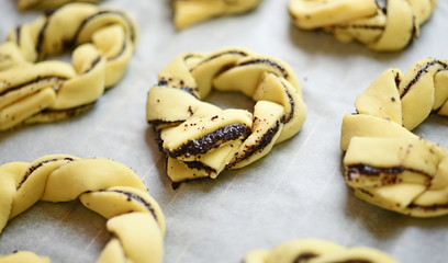 Prepared poppy seed buns