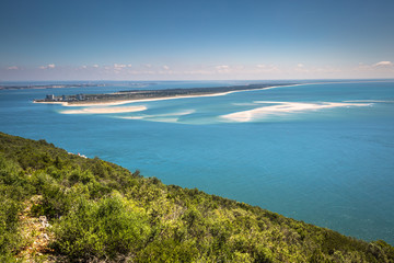 View of the beautiful coastal landscapes of the Arrabida region