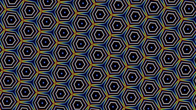 Estructura de Formas fractales geometricas enmovimiento