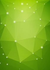 Abstract green triangle background in eco style