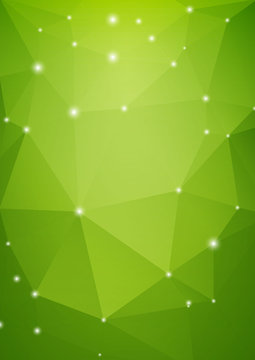 Abstract green triangle background in eco style