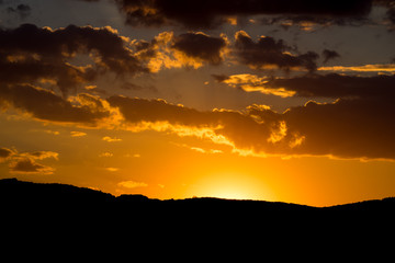 Sunset over the mountains