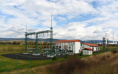 Power plant and tracks near Prunerov