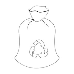 Environmental bag icon, isometric 3d style