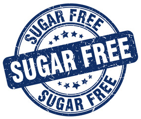 sugar free blue grunge round vintage rubber stamp