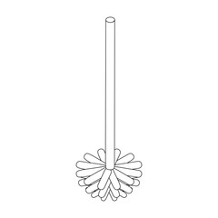 Toilet brush icon, isometric 3d style