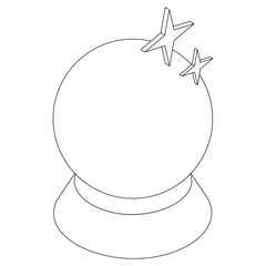 Magic ball icon, isometric 3d style 