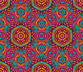 Abstract geometric mosaic seamless pattern 