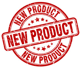 new product red grunge round vintage rubber stamp