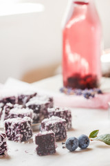 homemade berry gelatin dessert