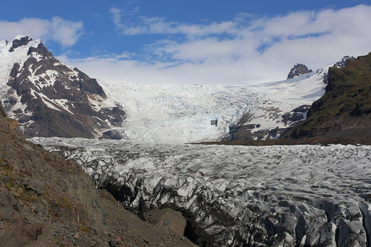 Svinafellsjokull Gletscher im Skaftafell Nationalpark. Island 