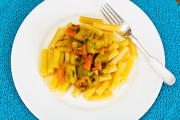 Pasta with Stewed Vegetables