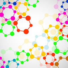 Molecule structure of DNA, abstract background, vector illustration, eps10