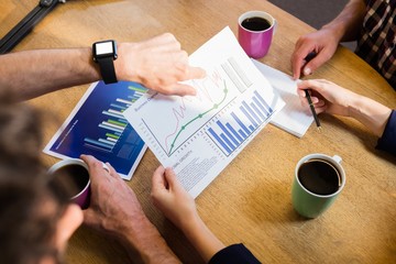 Colleagues having a meeting