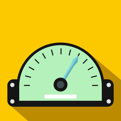 Speedometer icon in flat style