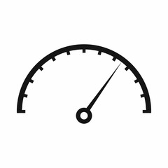 Speedometer icon in simple style