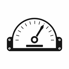 Speedometer icon in simple style