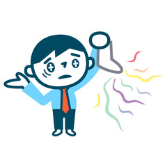 臭い靴下を持つ男性