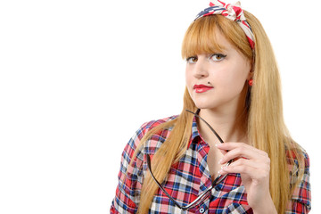 Retro beautiful pin up girl