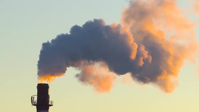 Emissions. Orange-Gray Pairs. Vanilla Sky. Industrial View. Environmental Pollution