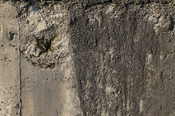 Dirty old, grungy concrete wall