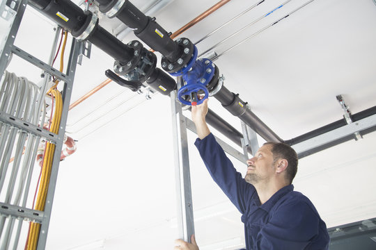 Worker in industrial plant