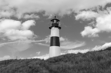 Lighthouse on the Dune, monochrome
Lighthouse List East on a dune of  the island Sylt, Germany, North Sea