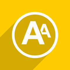 yellow flat design alphabet modern web icon for mobile app and internet © Alex White