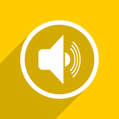 yellow flat design volume modern web icon for mobile app and internet
