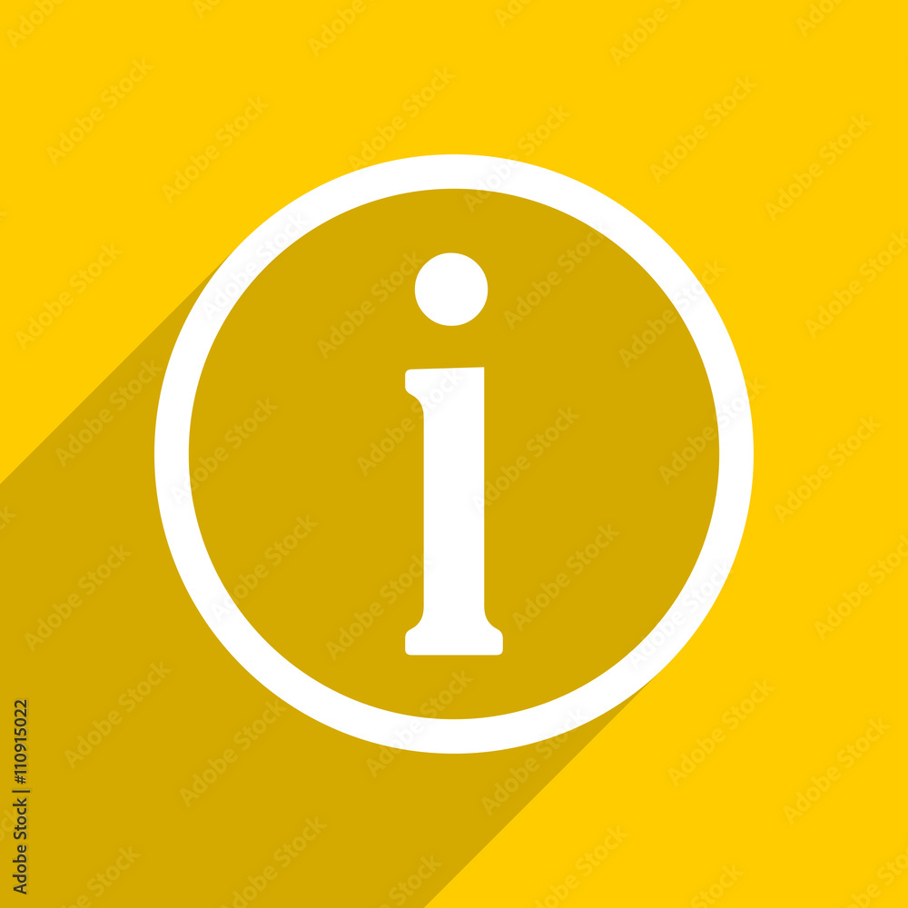 Aufkleber yellow flat design information modern web icon for mobile app and internet
