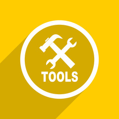 Fototapeta premium yellow flat design tool modern web icon for mobile app and internet