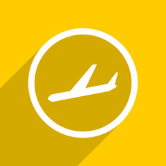 Fototapeta premium yellow flat design arrivals modern web icon for mobile app and internet