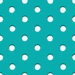 Polka dot colorful painted seamless pattern
