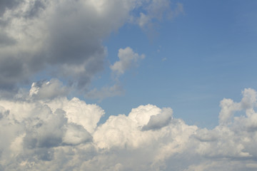 puffy clouds on blue sky 40