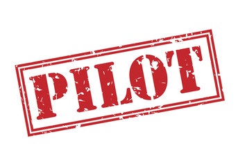 pilot red stamp on white background © cone88