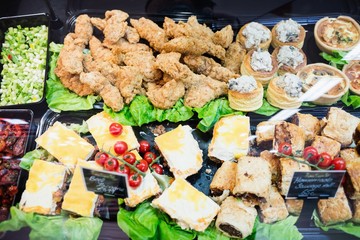 Sales counter with pastries