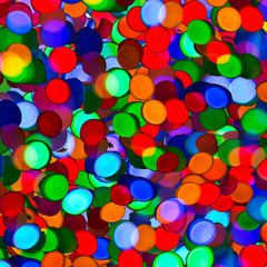 Lightbulb bokeh background, square
