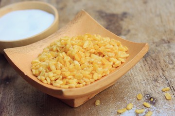 soybean seeds with salt