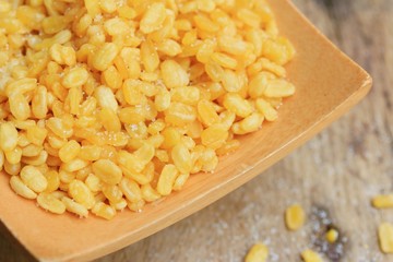 soybean seeds with salt
