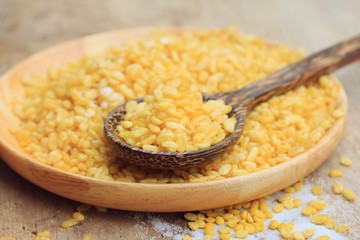 soybean seeds with salt